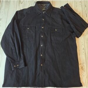 Levi's Chamois Lined Long Sleeve Shirt Long Sleeve Jacket Mens XXL Black